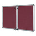 Bi-Office Enclore Fire Retardant Lockable Notice Board Non Magnetic 40 x A4 Wall Mounted 243 (W) x 123 (H) cm Red