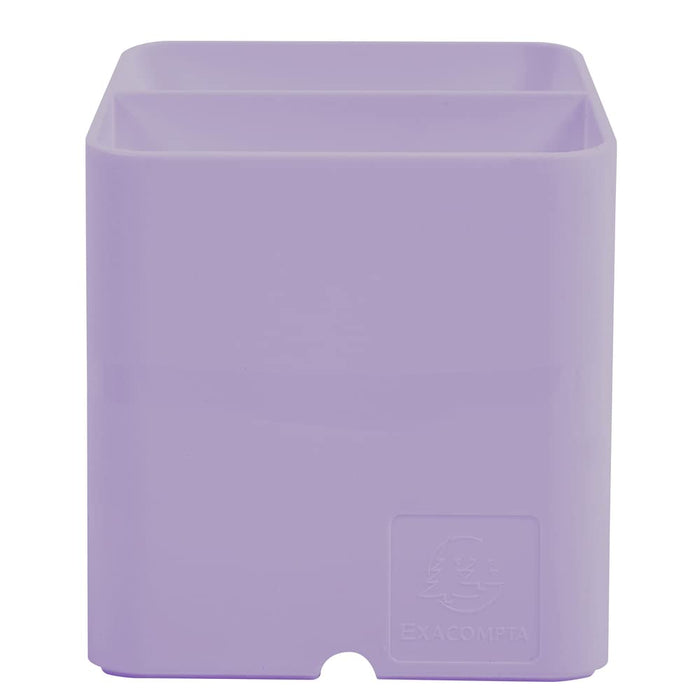 Exacompta Aquarel Pen Box 67764D PS (Polystyrene) Pastel Mauve 7.4 x 7.4 x 9.3 cm