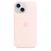 Apple - Back cover for mobile phone - MagSafe compatibility - silicone - Light Pink - for iPhone 15