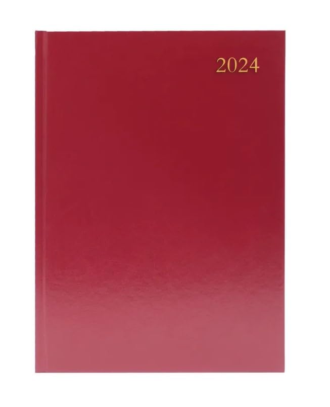 Desk Diary Dpp A4 Appt Burgundy 2024 — Parkem