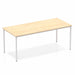 Dynamic Rectangular Straight Table Maple MFC Box Frame Leg Silver Frame Impulse 1800 x 800 x 725mm