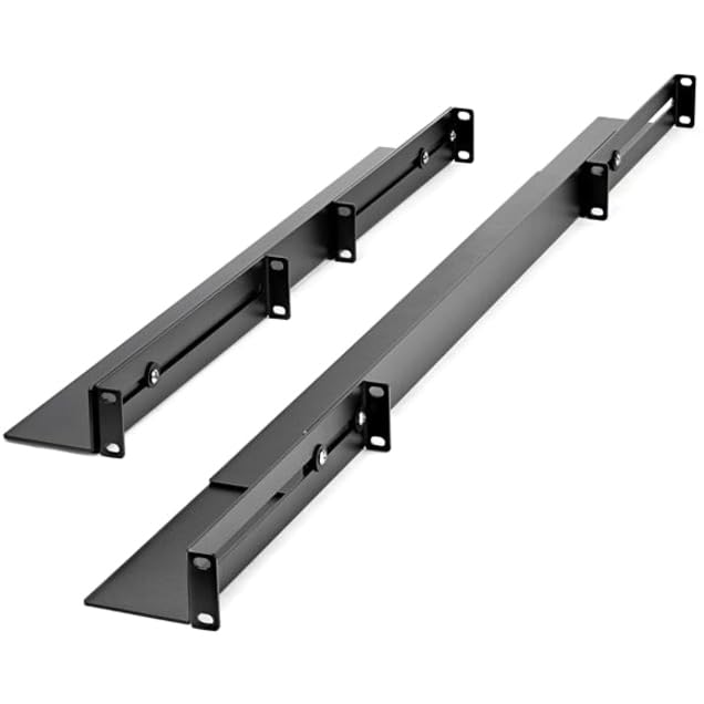 StarTech.com 1U 19 inch Server Rack Rails 24-36 inch Adjustable Depth Universal 4 Post Rack Mount Rails