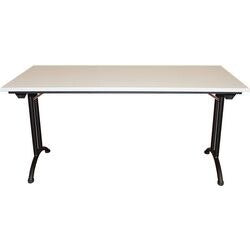 Realspace Rectangular Folding Table with Light Grey Melamine Top and Black Frame Standard 1800 x 800 x 750mm