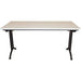 Realspace Rectangular Folding Table with Light Grey Melamine Top and Black Frame Standard 1800 x 800 x 750mm