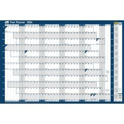 SASCO Annual Planner Unmounted 2024 Landscape Blue English 91.5 x 61 cm