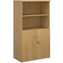 Dams International Combination Unit with Lockable Door and 3 Shelves Universal 800 x 470 x 1440 mm Oak