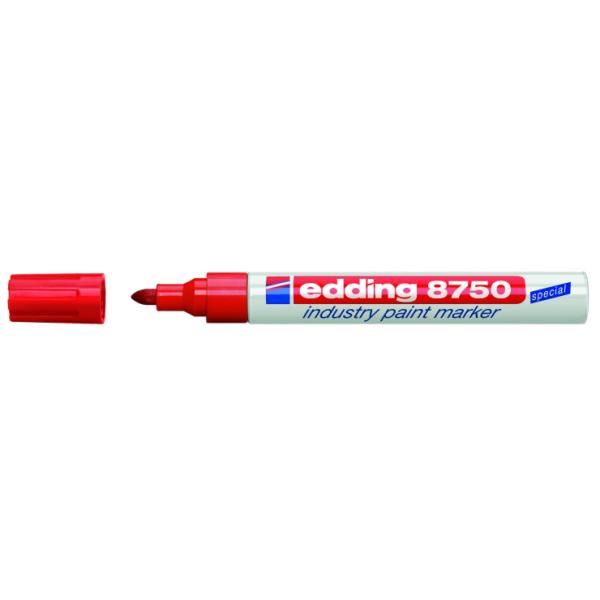 Edding 750 Lackmarker Rundspitze 2–4 mm Strich rot Ref 750–002 [10 Stück]