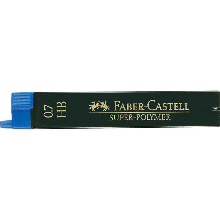 Faber-Castell Mechanical Pencil Lead Refill Super Polymer 0.7 mm Black Pack of 12