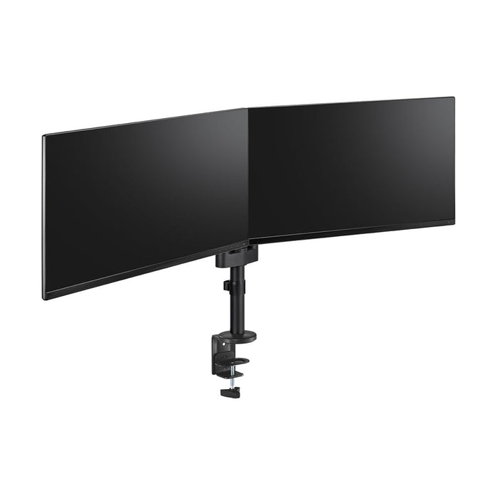 Neomounts DS60-425BL2 - Mounting kit (articulating arm) - full-motion - for 2 monitors - steel - black - screen size: 17"-27" - desk-mountable