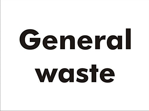 Site Sign General Waste PVC 45 x 60 cm