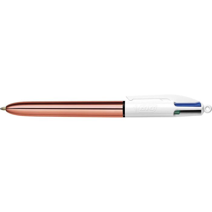 BIC 4 Colours Shine Rose Gold Ballpoint Pen Medium 0.32 mm