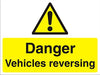 Warning Sign Vehicles Reversing PVC 30 x 40 cm