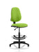 Dynamic Permanent Contact Backrest Task Operator Chair Without Arms Eclipse I Myrrh Green Seat High Back and Hi Rise Draughtsman Kit