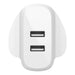 Belkin Dual USB A Wall Charger 12W White