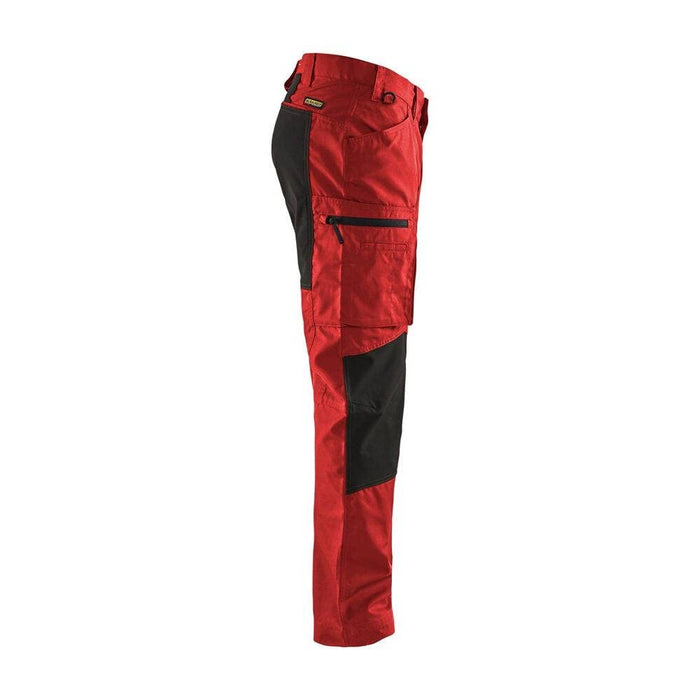 BLÅKLÄDER Trousers 14591845 Cotton, PL (Polyester) Red, Black Size 44R