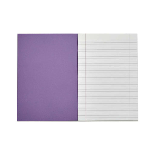 Rhino A4 Exercise Book 32 Page Feint Ruled 8mm With Margin Purple (Pack 100) - VDU014-40-6