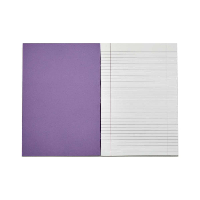 Rhino A4 Exercise Book 32 Page Feint Ruled 8mm With Margin Purple (Pack 100) - VDU014-40-6