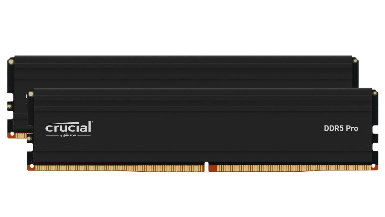 Crucial - DDR5 - kit - 48 GB: 2 x 24 GB - DIMM 288-pin - 5600 MHz / PC5-44800 - CL46 - 1.1 V - unbuffered - on-die ECC - black