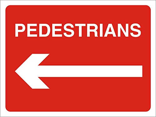 Site Sign Pedestrians Left Fluted board 45 x 60 cm