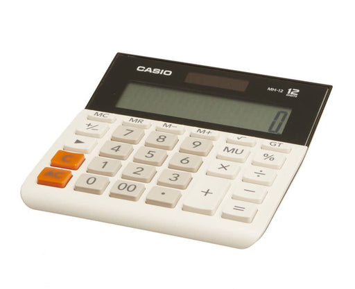 Casio Desktop Calculator MH-12 12 Digit Display White