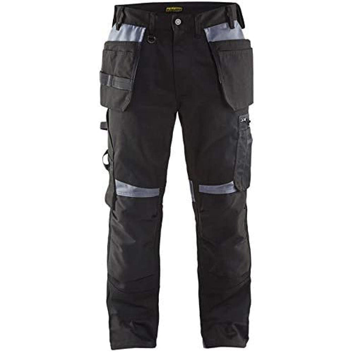 BLÅKLÄDER Trousers 15551860 Cotton, PL (Polyester) Black, Grey Size 30S