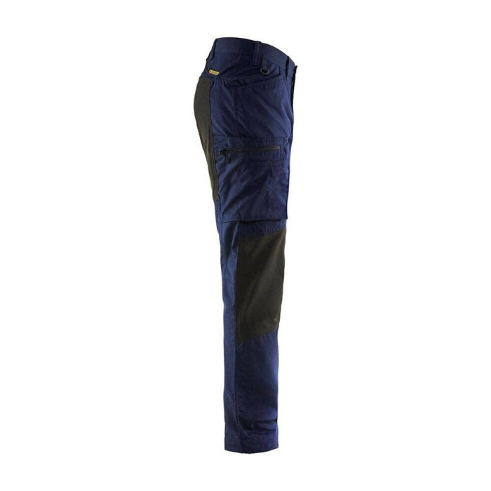 BLÅKLÄDER Trousers 14591845 Cotton, PL (Polyester) Navy Blue, Black Size 30R