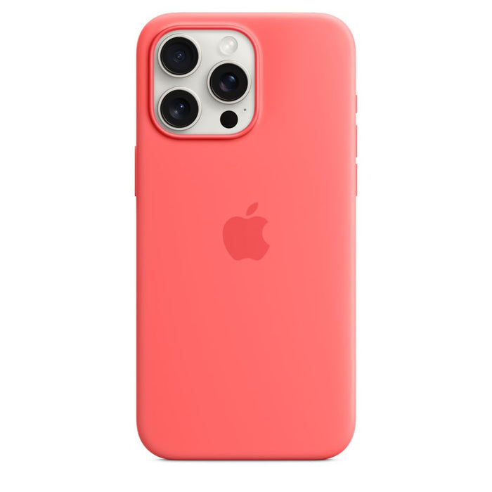 Apple - Back cover for mobile phone - MagSafe compatibility - silicone - guava - for iPhone 15 Pro Max