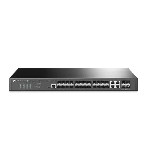 TP-Link JetStream TL-SG3428XF V1 - Switch - L2+ - Managed - 20 x Gigabit SFP + 4 x combo Gigabit SFP/RJ-45 + 4 x 10 Gigabit SFP+ (uplink) - rack-mountable