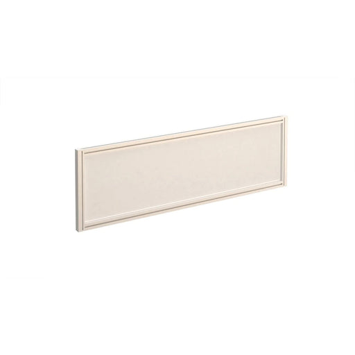 Dams International Desktop Glazed Screen Polar White Aluminium White Frame 1200 x 30 x 380mm