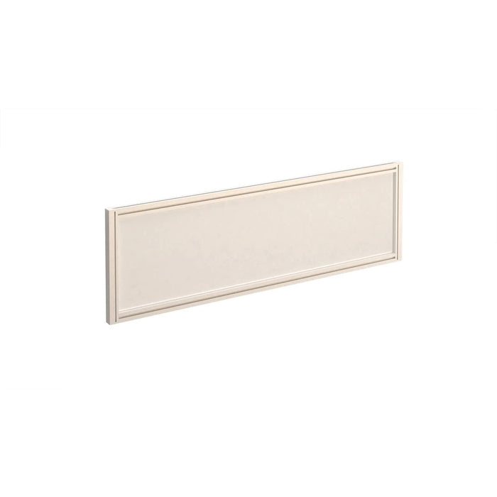 Dams International Desktop Glazed Screen Polar White Aluminium White Frame 1200 x 30 x 380mm