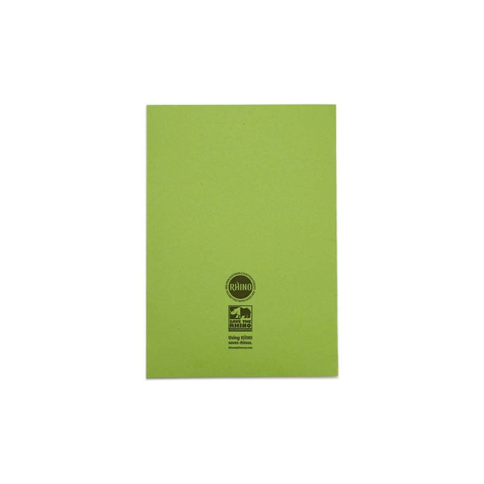 Rhino A4 Exercise Book 32 Page 10mm Squared Light Green (Pack 100) - VDU014-151-8