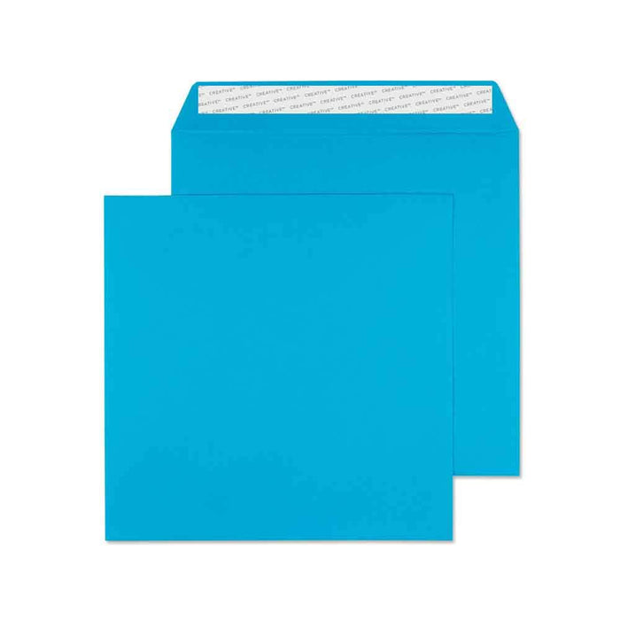 Creative Coloured Envelope Non standard 160 (W) x 160 (H) mm Adhesive Strip Blue 120 gsm Pack of 500