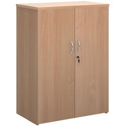 Dams International Cupboard Lockable with 2 Shelves Melamine Universal 800 x 470 x 1090mm Beech