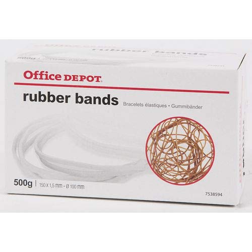 Office Depot Rubber Bands 1.5 x 150mm Ã˜ 100mm Natural 500g