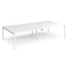 Dams International Rectangular Boardroom Table with White MFC & Aluminium Top and White Frame EBT3216-WH-WH 3200 x 1600 x 725 mm