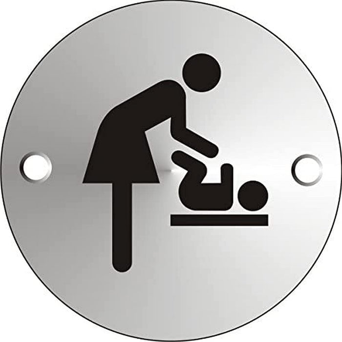 Office Sign Mother and Baby Aluminium SAA012 72mm Diameter