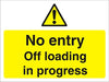 Site Sign No Entry PVC 45 x 60 cm