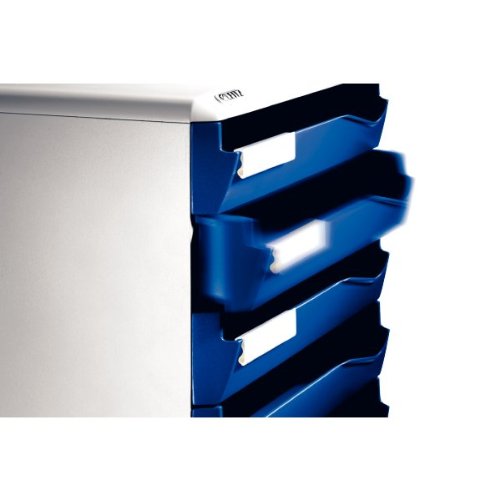 Leitz Desktop Drawer Unit 5 52800035 A4 Maxi Polystyrene, Plastic Blue 28.5 x 35.5 x 29 cm