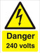 Warning Sign 244 Volts Vinyl 30 x 20 cm