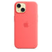 Apple - Back cover for mobile phone - MagSafe compatibility - silicone - guava - for iPhone 15