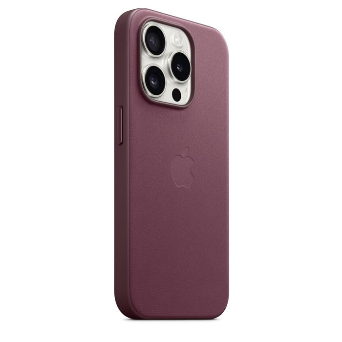 Apple - Back cover for mobile phone - MagSafe compatibility - microtwill, FineWoven - mulberry - for iPhone 15 Pro