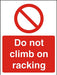 Prohibition Sign Do Not Climb Vinyl 30 x 20 cm