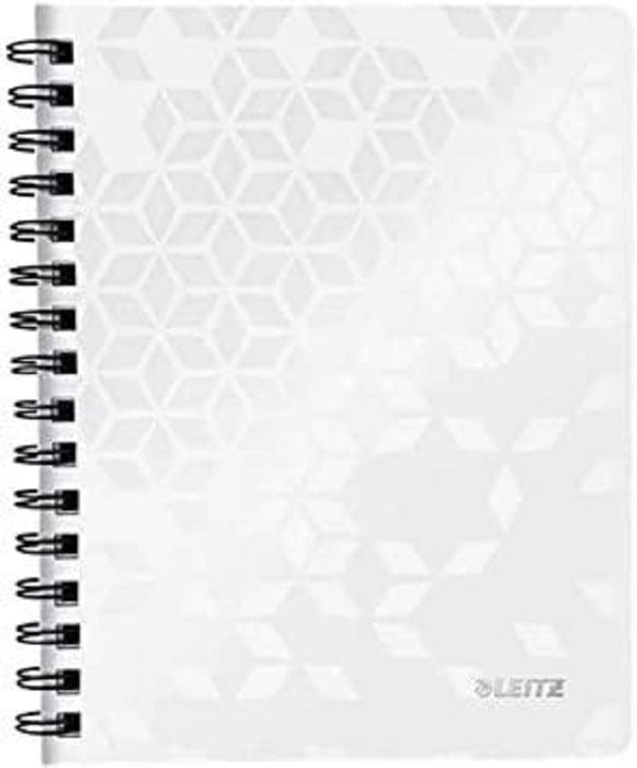 LEITZ Wow Wirebound Notebook A5 Ruled White