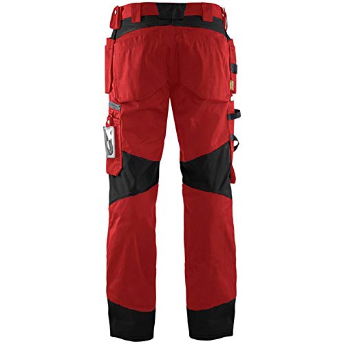 BLÅKLÄDER Trousers 15551860 Cotton, PL (Polyester) Red, Black Size 32R