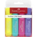 Faber-Castell Pastel Highlighter 154610 Multicolour Extra Broad Chisel 1-5 mm Pack of 4