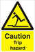 Warning Sign Trip Hazard Plastic 60 x 40 cm