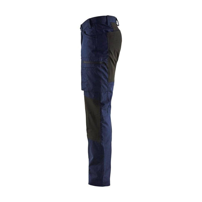 BLÅKLÄDER Trousers 14591845 Cotton, PL (Polyester) Navy Blue, Black Size 30R