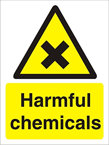 Warning Sign Harmful Chemicals Vinyl 20 x 15 cm