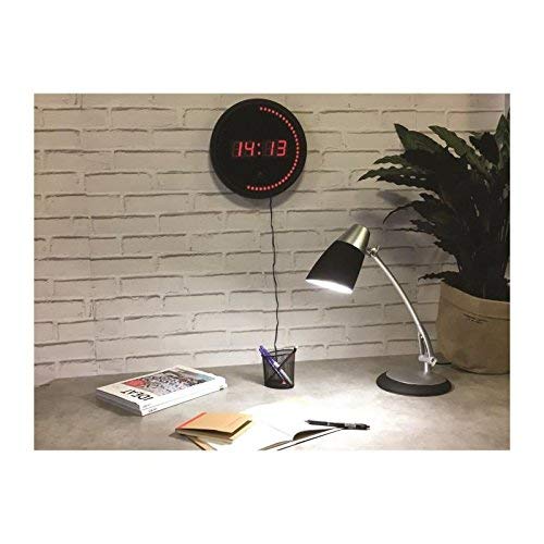 Alba Digital Wall Clock HORLED 30 x 4cm Black