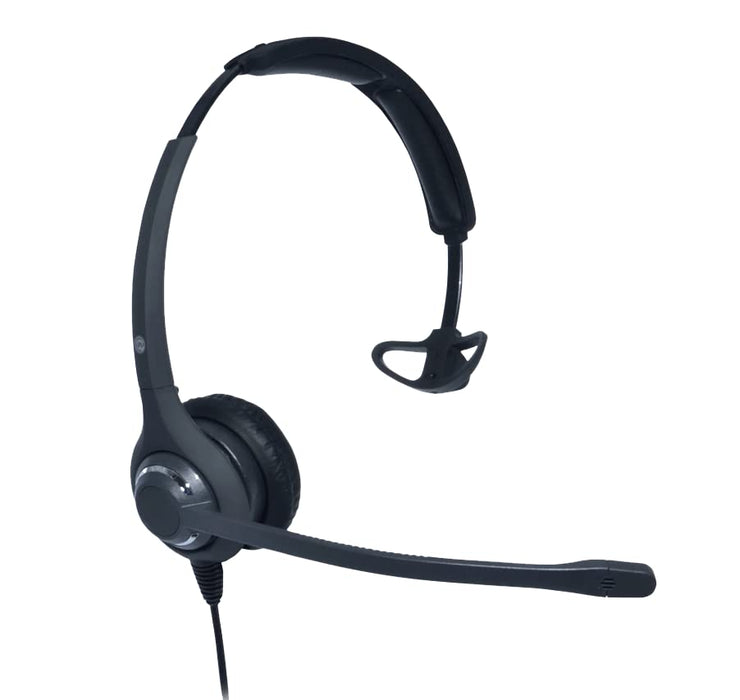 JPL 611PM Wired Mono Headset Over the Head With Noise Cancellation QD Male With Microphone Grey